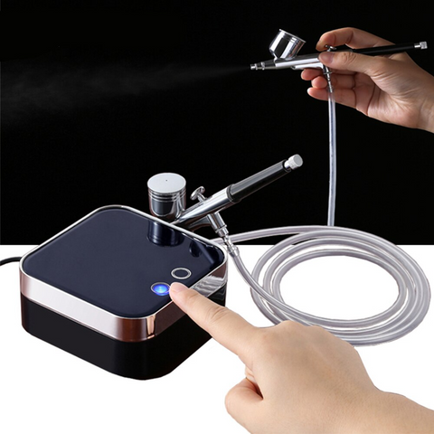 Professional Airbrush Makeup Kit With Compressor Single Action Spray Gun 0.3mm