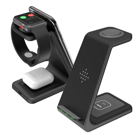Premium T3 Wireless Charging Station for iPhone, Apple Watch & AirPods