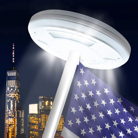UFO Solar Flagpole Light