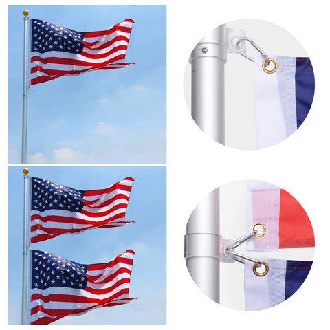 Telescoping FlagPole Kit with Solar Light