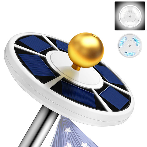 UFO Solar Flagpole Light