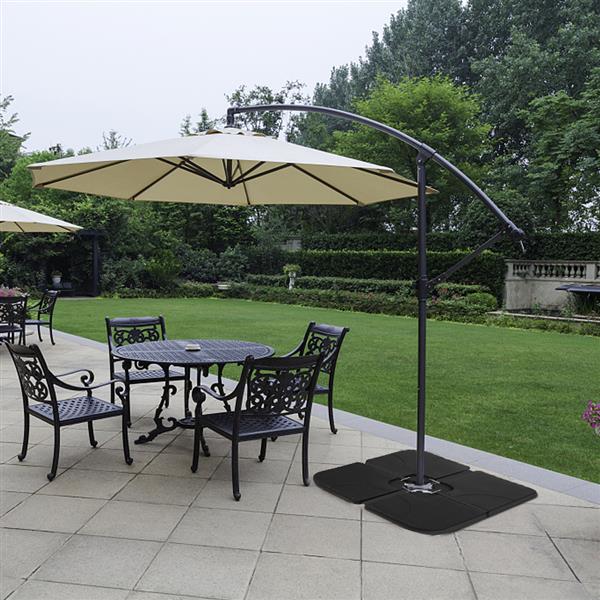 4parts Heavy Cantilever Offset Weighted Patio Umbrella Base Stand Wojoma