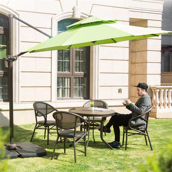 4parts Heavy Cantilever Offset Weighted Patio Umbrella Base Stand Wojoma