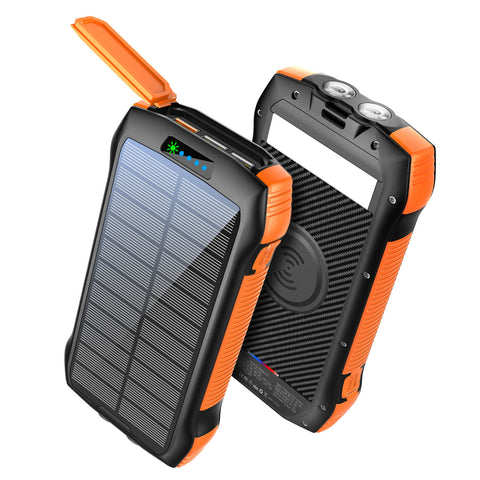 33500mAh Portable Power Bank with Panel Solar Charger