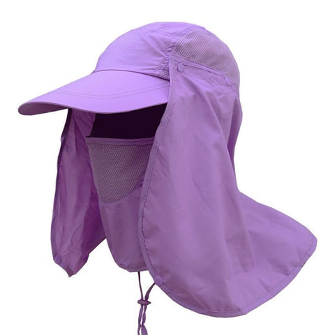Outdoor 360° UV Protection Fishing Cap Purple