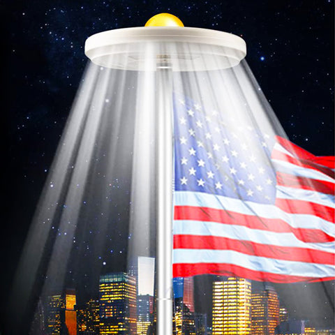 UFO Solar FlagPole Light + Flag Gift