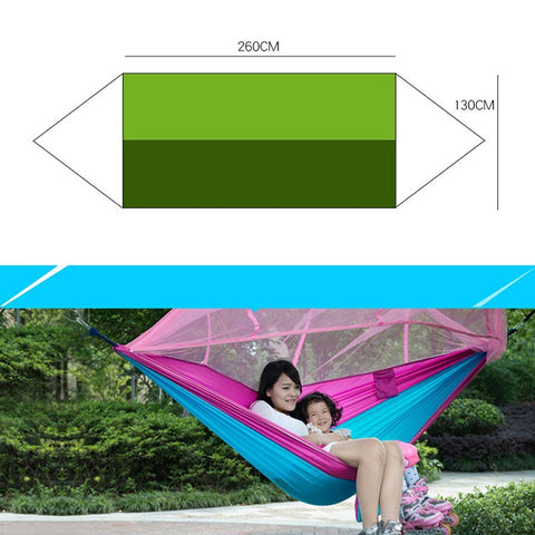 Travel Hammock With Mosquito Net - Blue